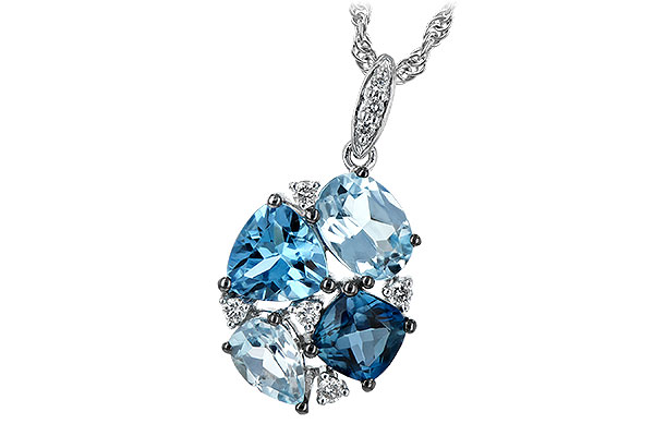 K225-46367: NECK 2.60 BLUE TOPAZ 2.70 TGW