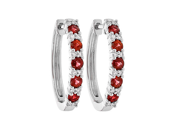 K226-40076: EARR .90 RUBY 1.08 TGW