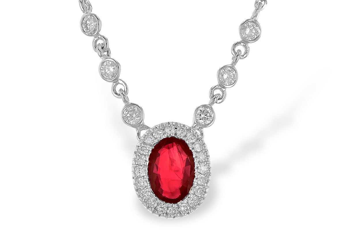 K226-42740: NECK .70 RUBY .94 TGW (17")