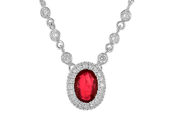 K226-42740: NECK .70 RUBY .94 TGW (17")