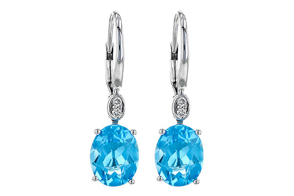 K226-44549: EARR 3.70 TW BLUE TOPAZ 3.75 TGW (9x7MM BT)