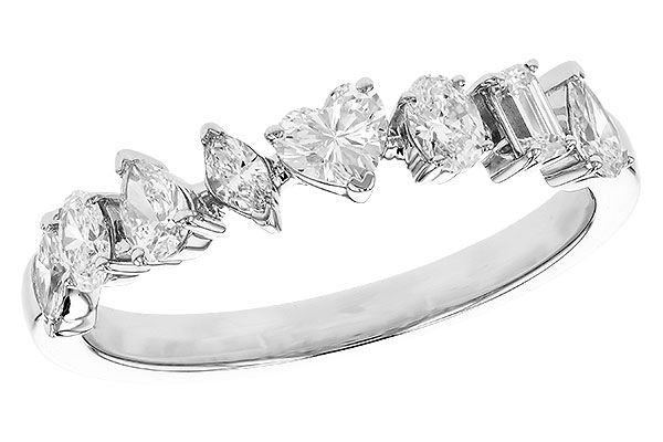 K310-04603: LDS DIA WED RG .69 TW FANCY CUT DIAS