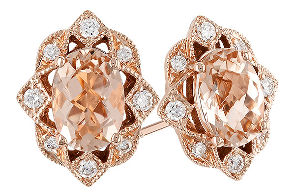 K310-06440: EARR .80 MORGANITE .89 TGW (6x4MM MORG)