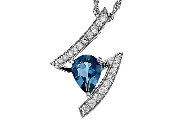K310-91849: NECK 1.04 LONDON BLUE TOPAZ 1.23 TGW (8x6MM)