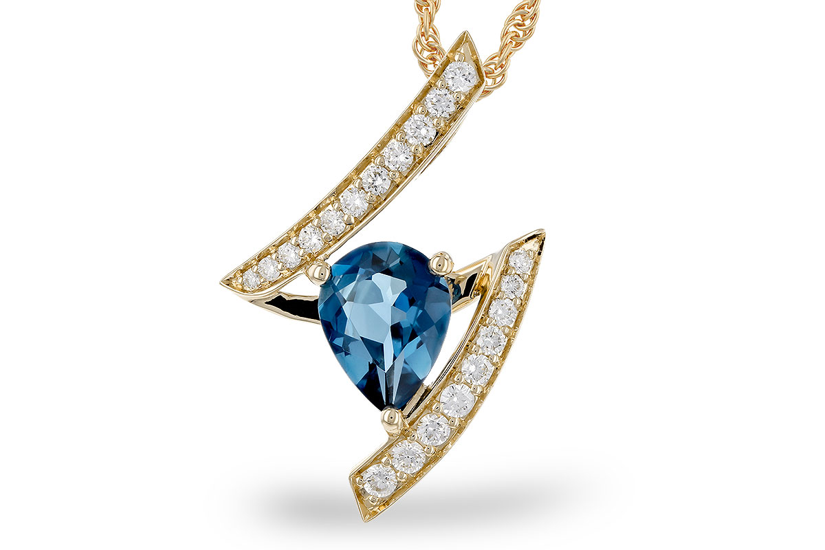 K310-91849: NECK 1.04 LONDON BLUE TOPAZ 1.23 TGW (8x6MM)