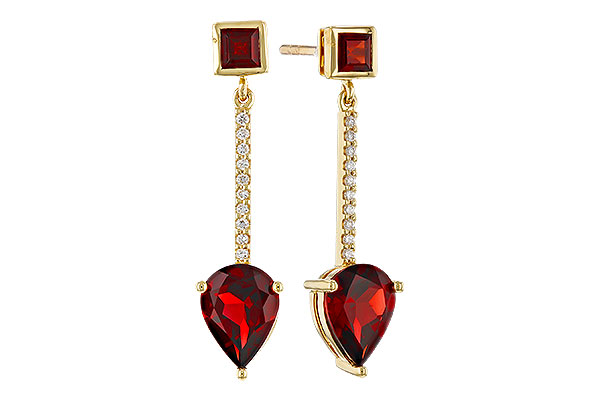 K310-92740: EARRINGS 2.70 TW GARNET 2.77 TGW
