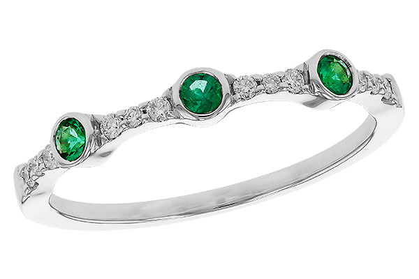 K310-93676: LDS WED RG .11 EMERALD .20 TGW