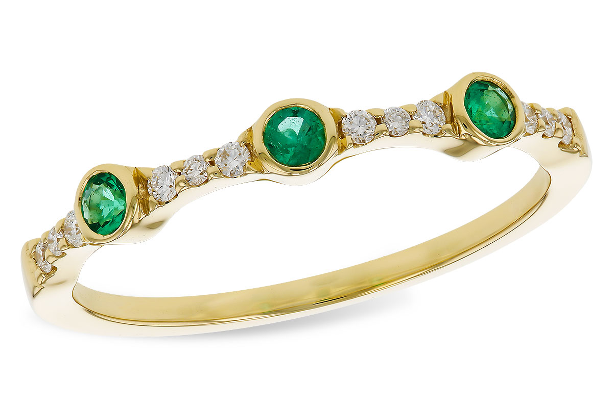 K310-93676: LDS WED RG .11 EMERALD .20 TGW