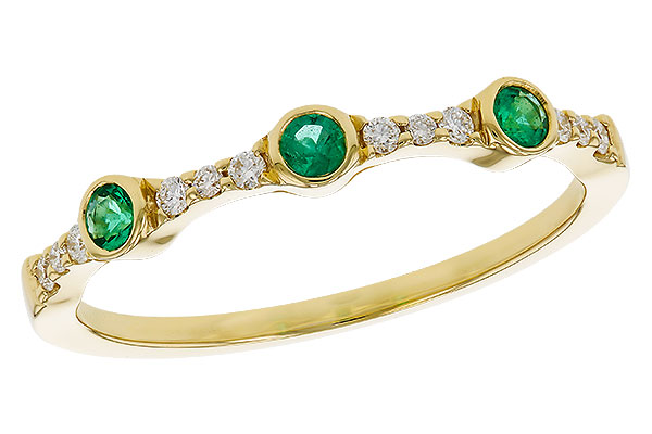 K310-93676: LDS WED RG .11 EMERALD .20 TGW