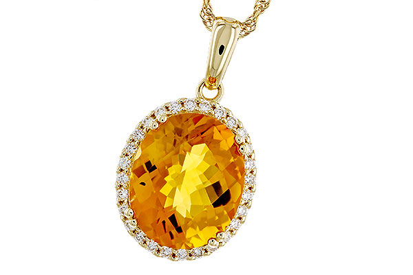K310-93694: NECKLACE 3.85 CITRINE 4.07 TGW (12x10MM OV)