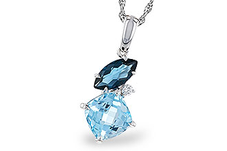 K310-94549: NECKLACE 2.37 TW BLUE TOPAZ 2.40 TGW