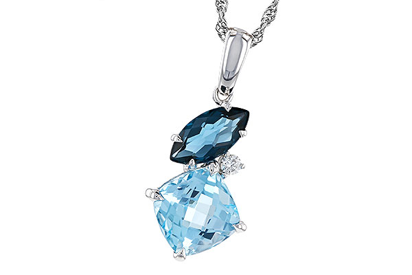 K310-94549: NECKLACE 2.37 TW BLUE TOPAZ 2.40 TGW