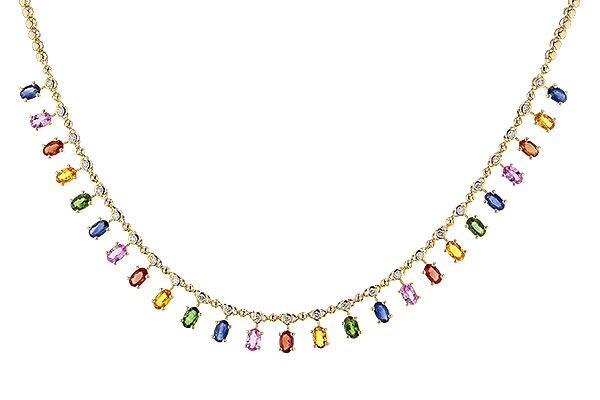 K310-94567: NECK 6.75 MULTI-COLOR SAPP 7.21 TGW (17.25")