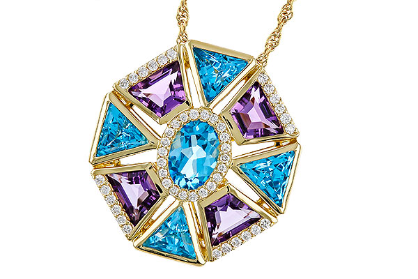 K310-94585: NECKLACE 4.47 SEMI-PREC (BT & AMY) 4.65 TGW