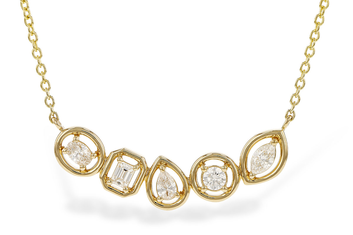 K310-97285: NECKLACE .50 TW FANCY CUT DIAS (18")