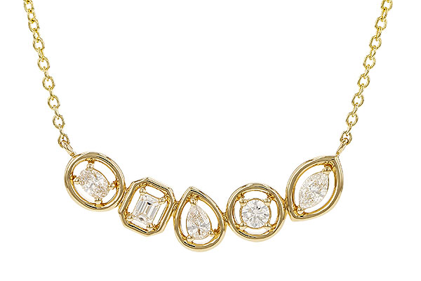 K310-97285: NECKLACE .50 TW FANCY CUT DIAS (18")