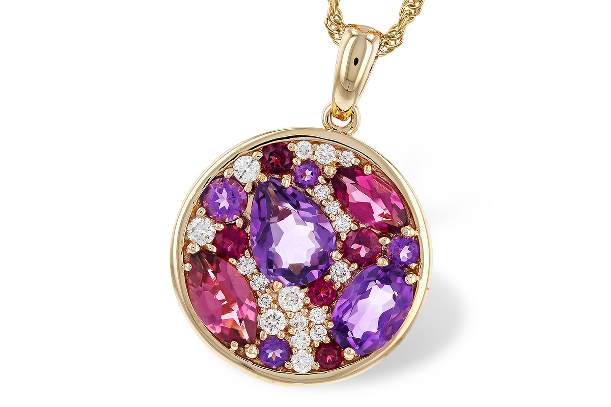 K310-97358: NECK 1.83 TW SEMI-PRECIOUS (P.TOUR, AMY) 2.00 TGW