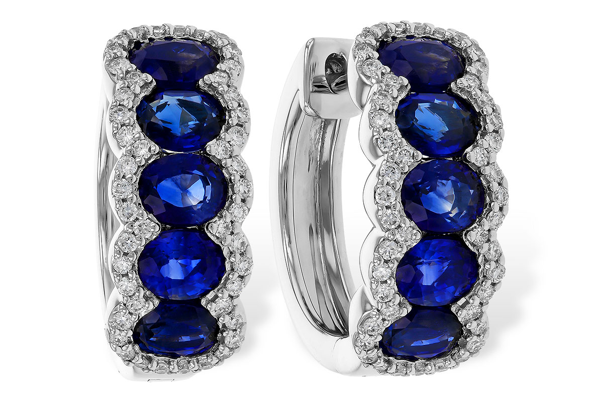 K310-98185: EARRINGS 2.32 TW SAPPHIRE 2.57 TGW