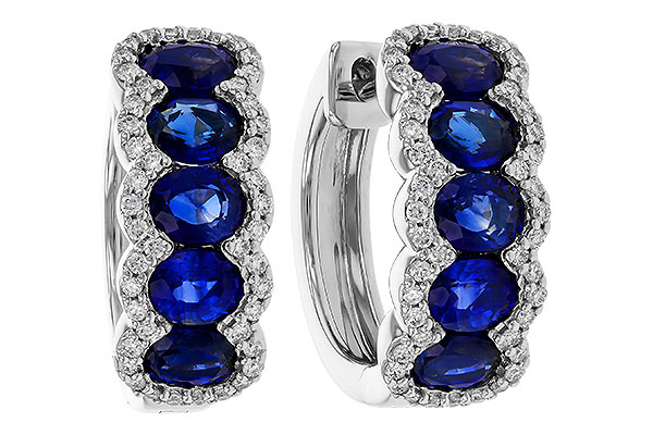 K310-98185: EARRINGS 2.32 TW SAPPHIRE 2.57 TGW