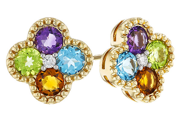 K310-99131: EARRINGS 1.88 SEMI-PREC (AMY,BT,CIT,PER) 1.93 TGW