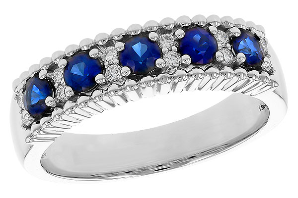 K310-99158: LDS WED RG .64 TW SAPPHIRE .76 TGW