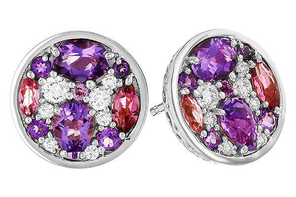 K310-99176: EARR .82 TW SEMI-PRECIOUS (P.TOUR, AMY) .98 TGW