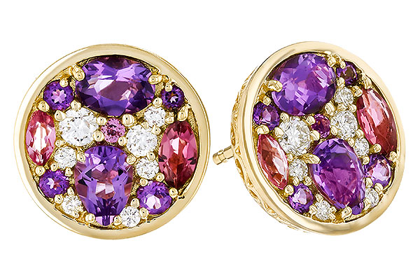 K310-99176: EARR .82 TW SEMI-PRECIOUS (P.TOUR, AMY) .98 TGW