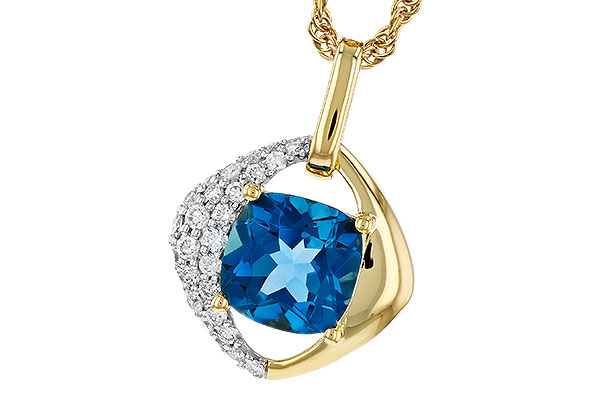 K311-81840: NECK 1.43 LONDON BLUE TOPAZ 1.62 TGW (7MM LBT)