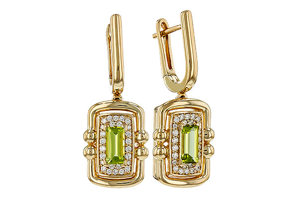 K311-81867: EARRINGS .71 TW PERIDOT .88 TGW (6x3MM PER)