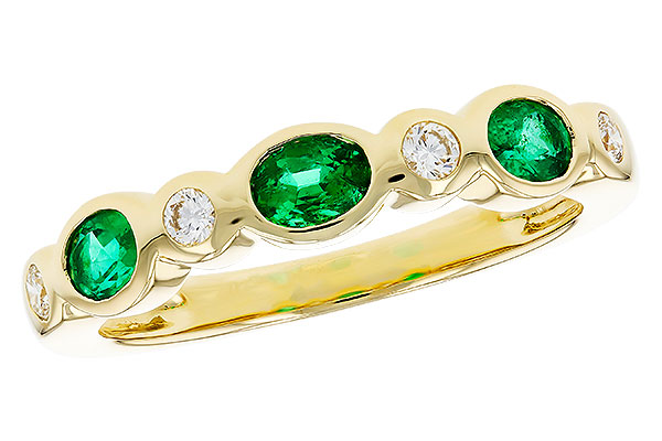 K311-81885: LDS WED RG .43 EMERALD .56 TGW