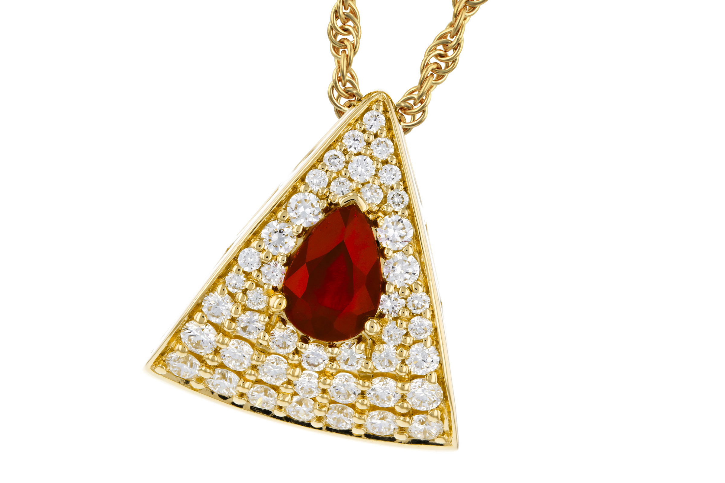 K311-83712: NECKLACE .46 RUBY .80 TGW (6x4MM RU)