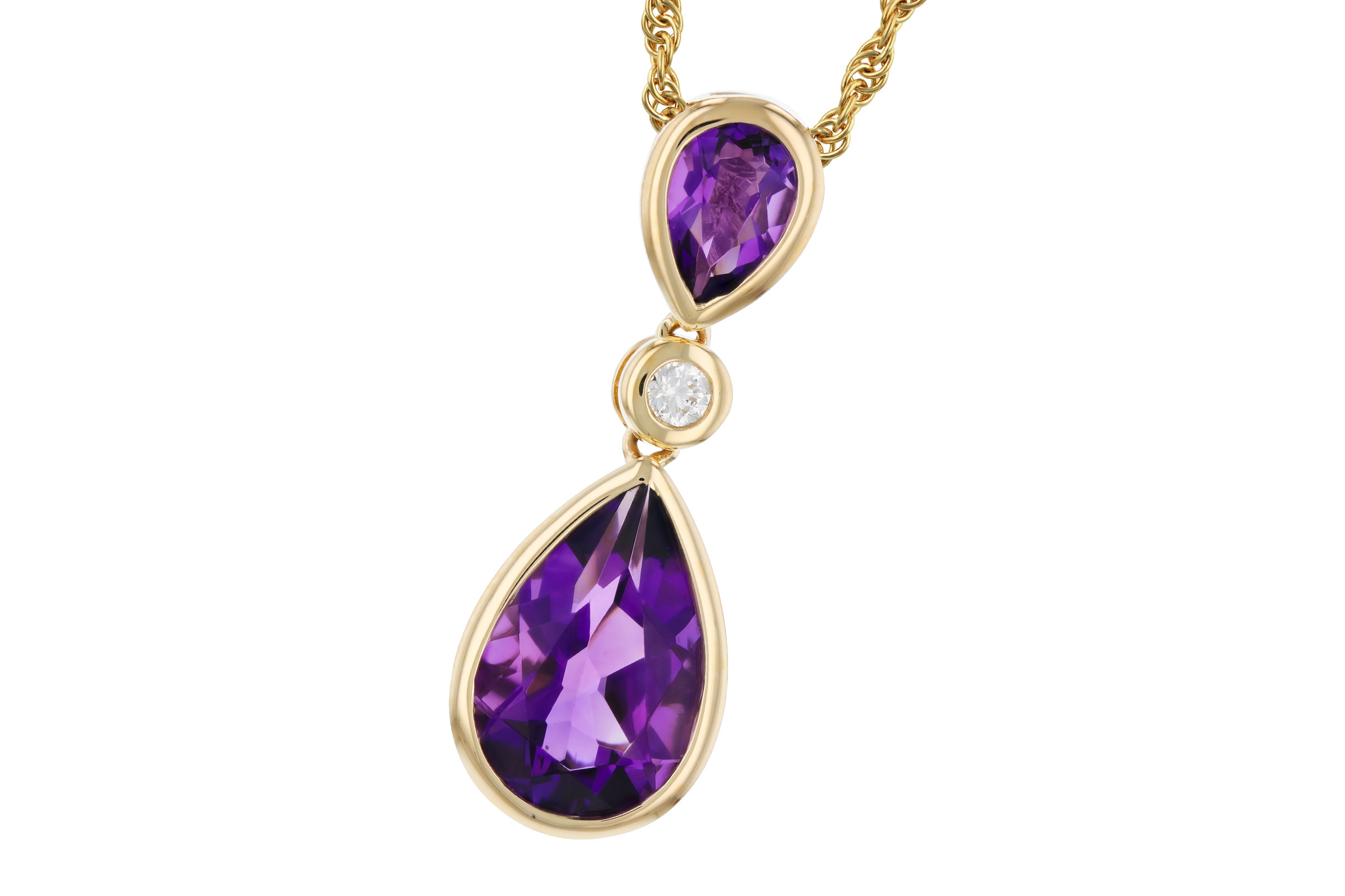K311-84549: NECKLACE 1.92 TW AMETHYST 1.96 TGW