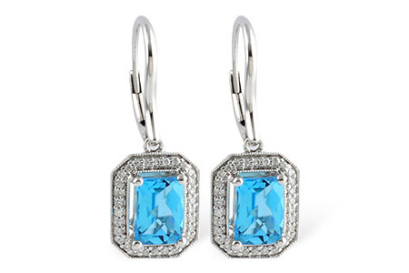 L223-66367: EARR 2.20 BLUE TOPAZ 2.36 TGW