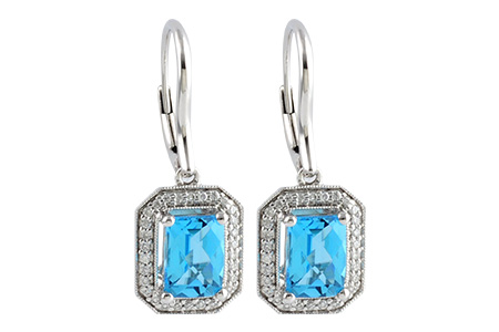 L223-66367: EARR 2.20 BLUE TOPAZ 2.36 TGW
