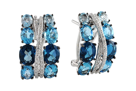 L223-68212: EARR 6.22 BLUE TOPAZ 6.46 TGW