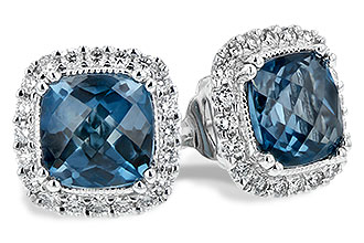 L225-46385: EARR 2.14 LONDON BLUE TOPAZ 2.40 TGW (6MM LBT)