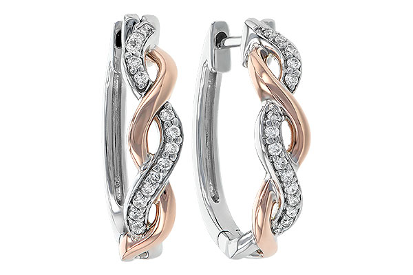 L226-39121: EARRINGS .15 TW (ROSE & WG)
