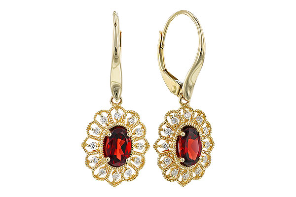 L310-02812: EARR 1.08 TW GARNET 1.24 TGW (6x4MM GAR)