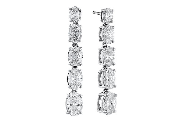 L310-06385: EARRINGS 1.90 TW OVAL DIAMONDS