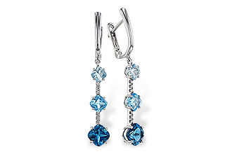 L310-91885: EARRINGS 2.41 TW BLUE TOPAZ 2.45 TGW