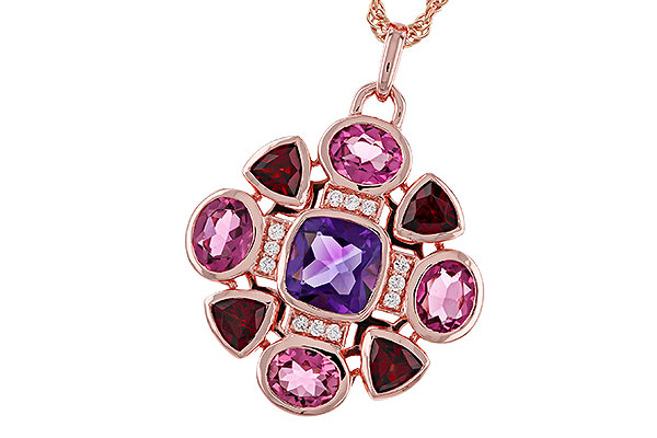 L310-93640: NECKLACE 2.76 SEMI-PREC (AM,GT,PT) 2.82 TGW