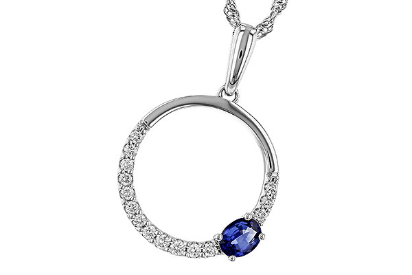 L310-93649: NECKLACE .28 SAPPHIRE .43 TGW
