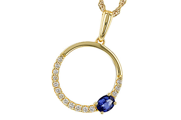 L310-93649: NECKLACE .28 SAPPHIRE .43 TGW