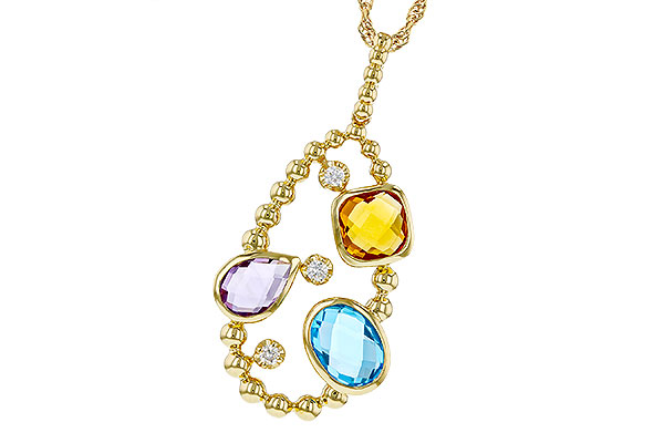 L310-94585: NECKLACE 3.04 TW SEMI-PREC 3.14 TGW (BT,AMY,CIT)