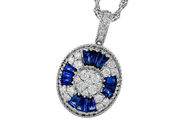 L310-97349: NECKLACE .56 TW SAPPHIRE .80 TGW