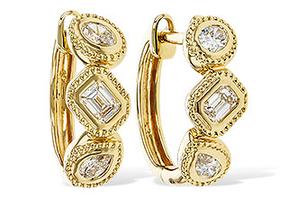 L310-98258: EARRINGS .42 TW FANCY CUT DIAS