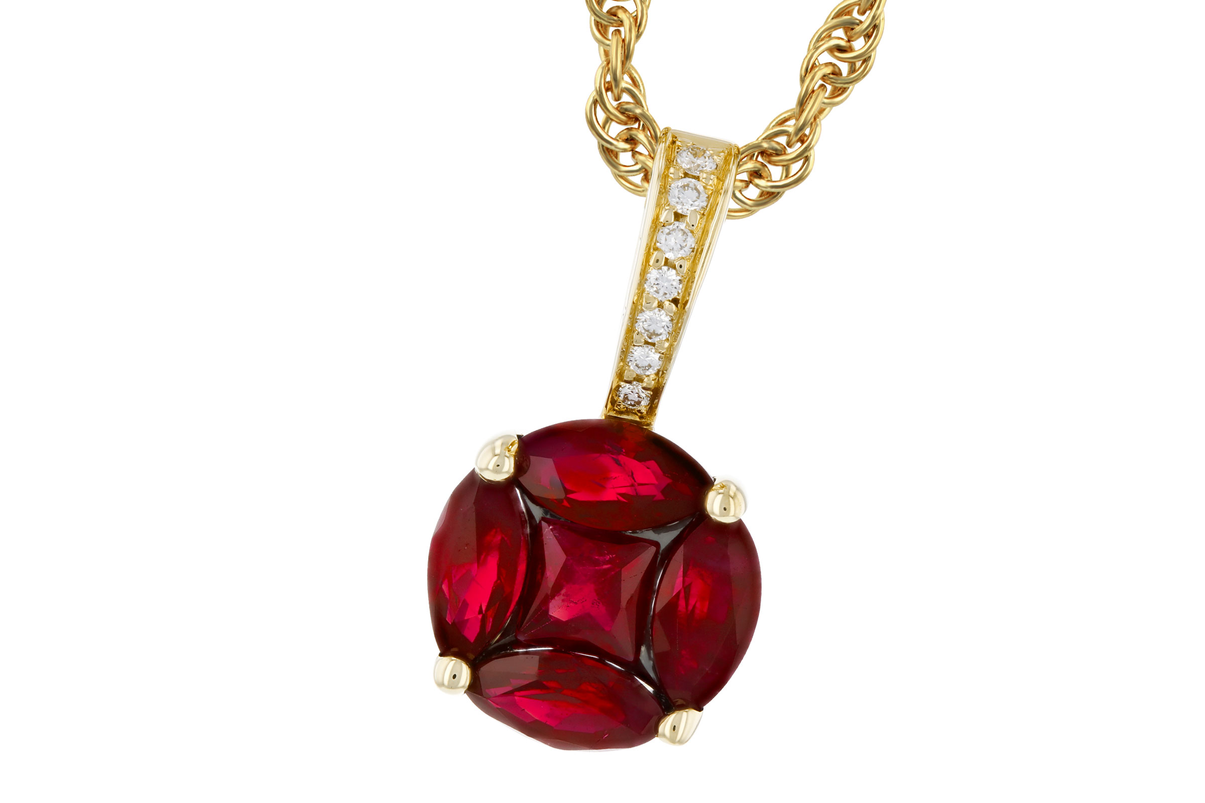 L311-81894: NECKLACE .80 RUBY .82 TW