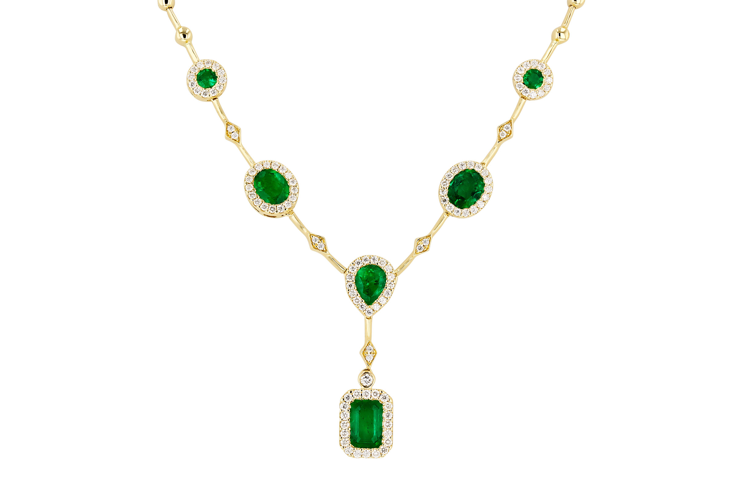 L311-83640: NECKLACE 1.66 TW EMERALD 2.08 TGW (17")