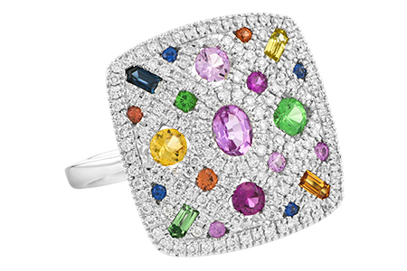 M036-40994: LDS DIA & COLOR RG .38 DIA 1.37 TGW