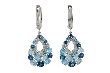 M223-70976: EARR 4.01 BLUE TOPAZ 4.24 TGW